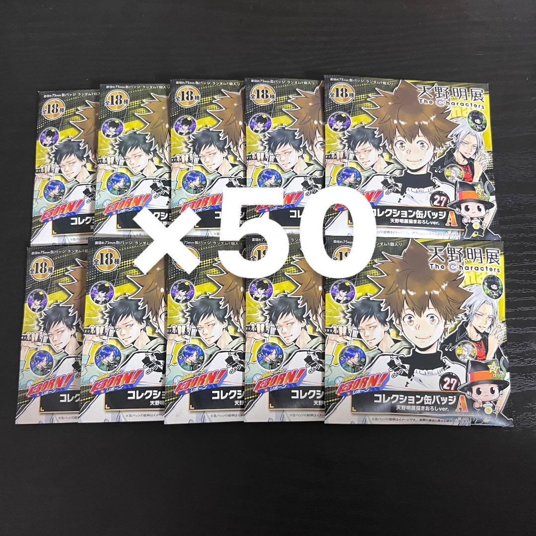 天野明展 家庭教師ヒットマンREBORN コレクション缶バッジA50点 未開封