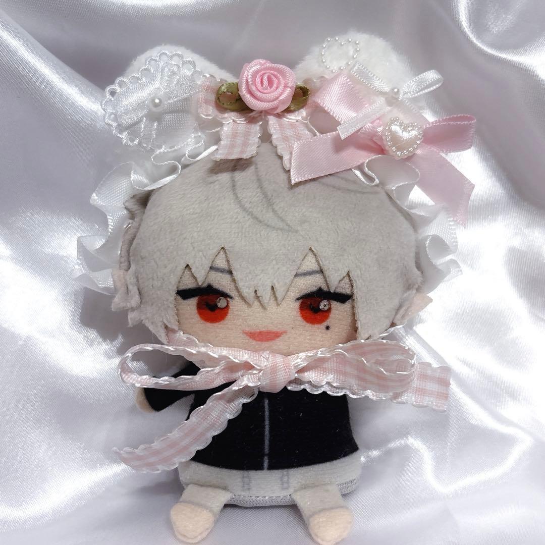 ぬい服 10cm にじぱぺ にじぱぺっと ヘッドドレス セット ピンク バラ