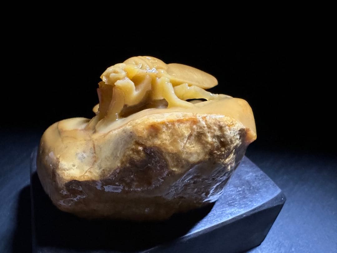 36寿山石 田黄 蝉 置物 縁起物 手彫り 原石