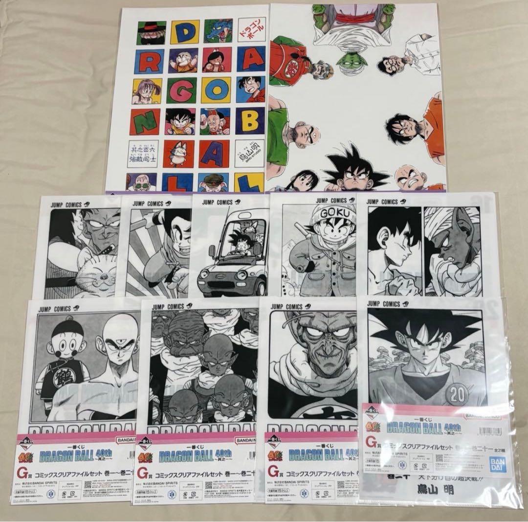 一番くじ ドラゴンボール 40th G賞 コミックスクリアファイル ポスター