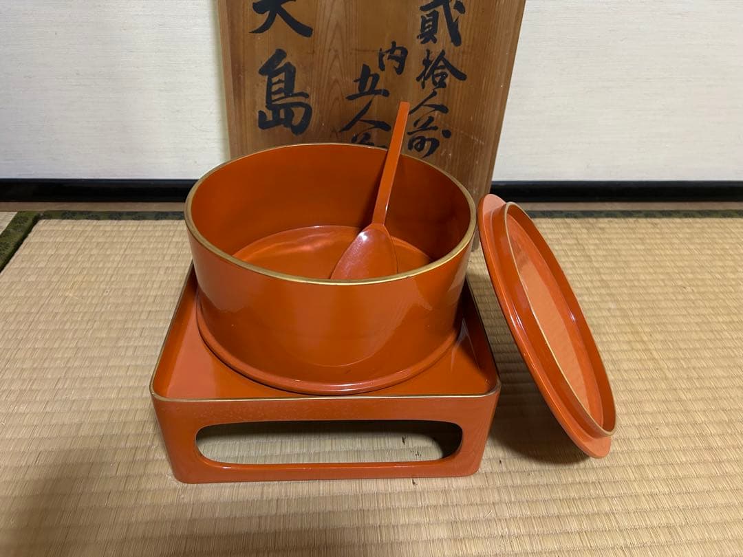 輪島塗御膳　大正期　御膳5脚　お櫃