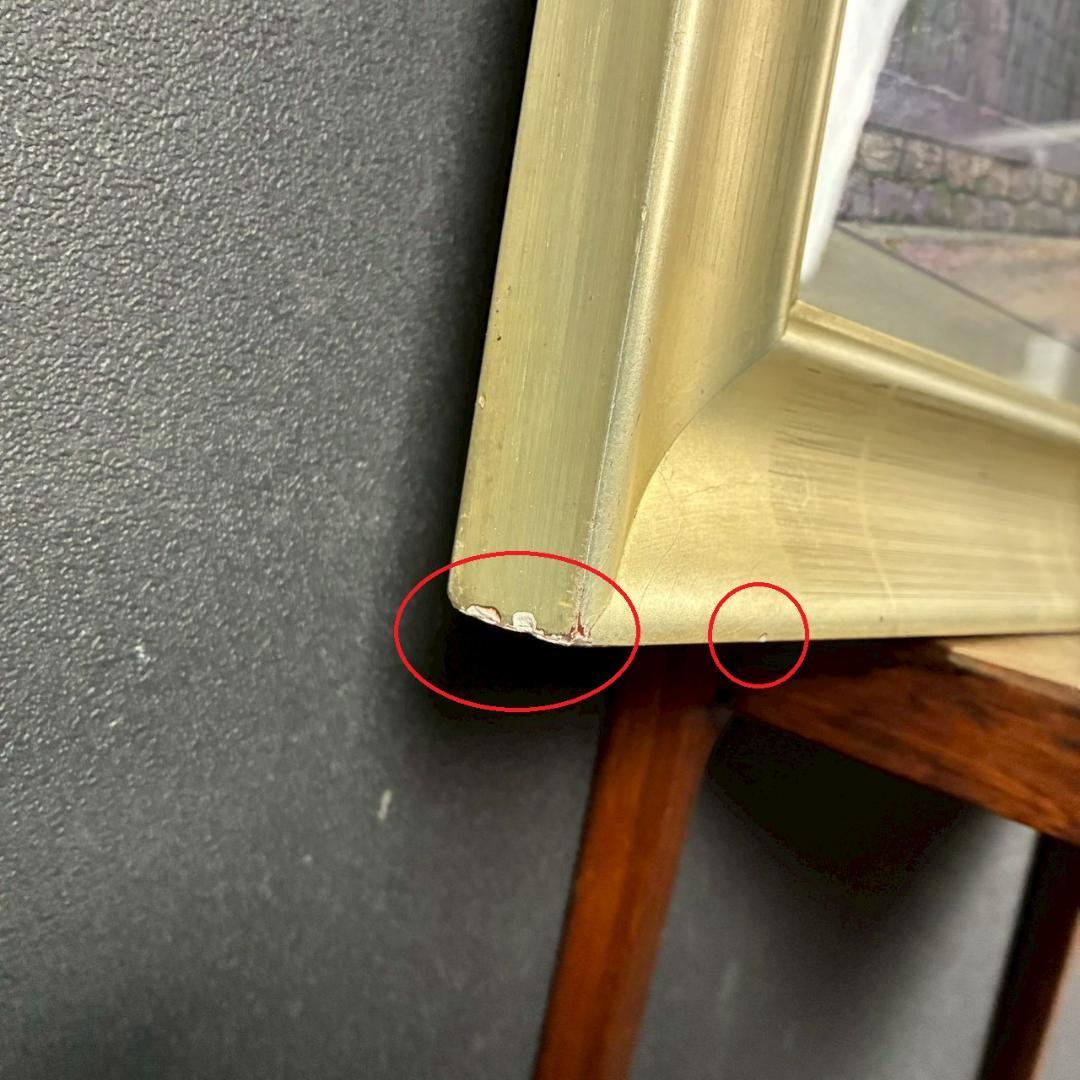 美品 寺井孝「角館の桜」キャンバスに油彩 10号 彩波会 二科展 枝垂れ桜 名品