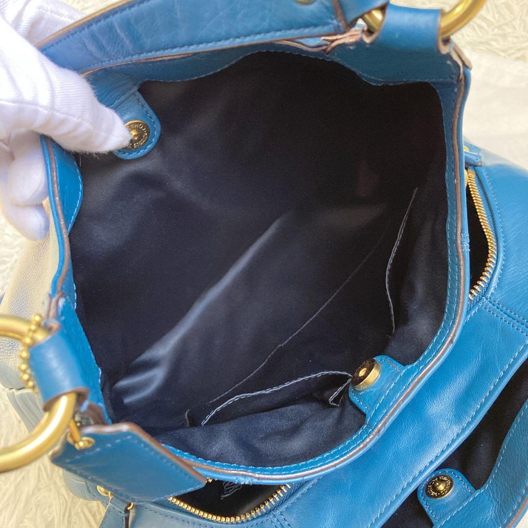 未使用級 vintage coach old tote bag Blue