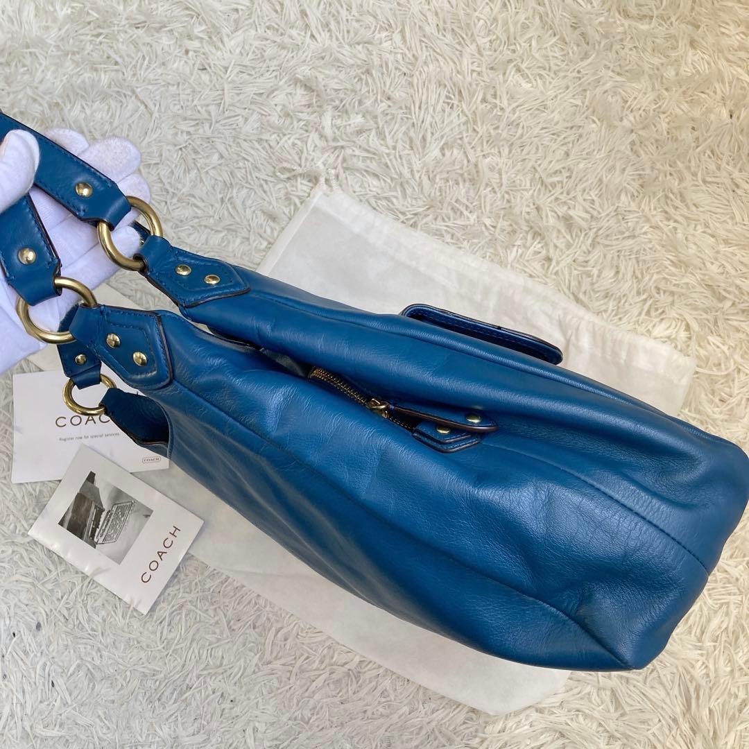 未使用級 vintage coach old tote bag Blue