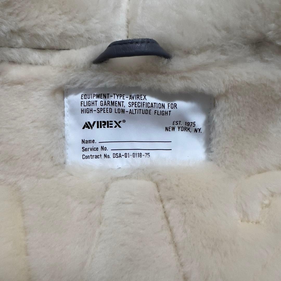 新品未使用 AVIREX アヴィレックス B-3 ムートンジャケットM グレー