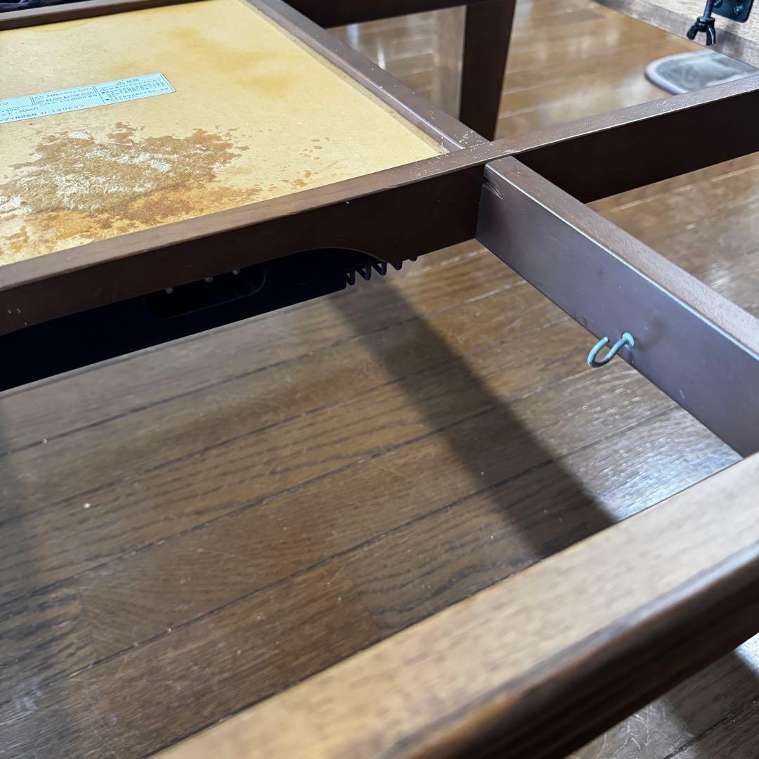 ゆうちゃん様専用】木製ガラストップ アジアンテイスト こたつテーブル