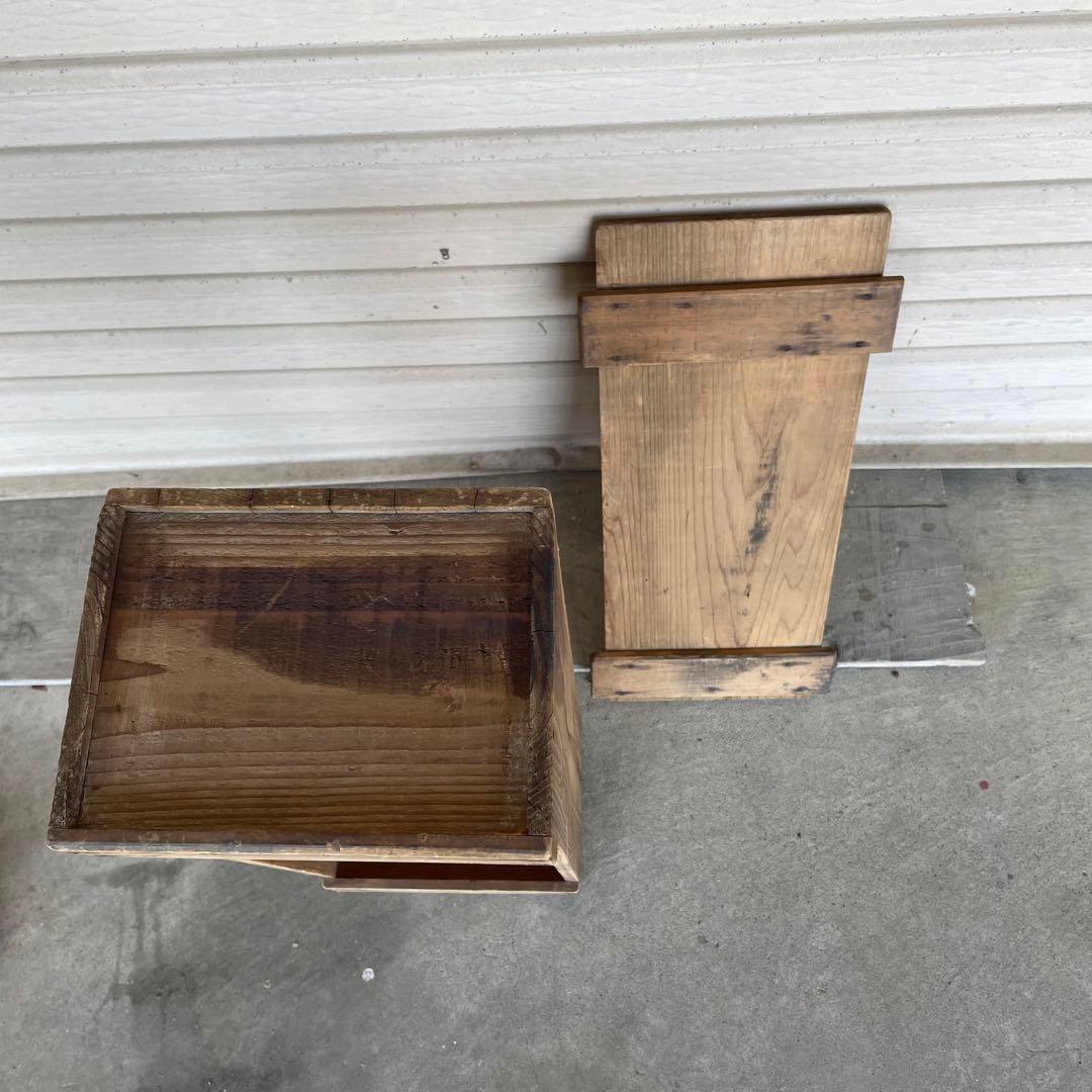 R*A様 大工箱 アンティーク 道具箱 棚 蓋付き 昭和レトロ 木箱 古民具