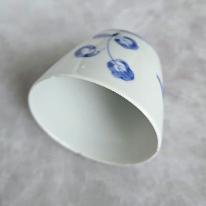 古伊万里 染付 猪口 向付 酸漿 アンティーク 骨董 覗き 江戸時代