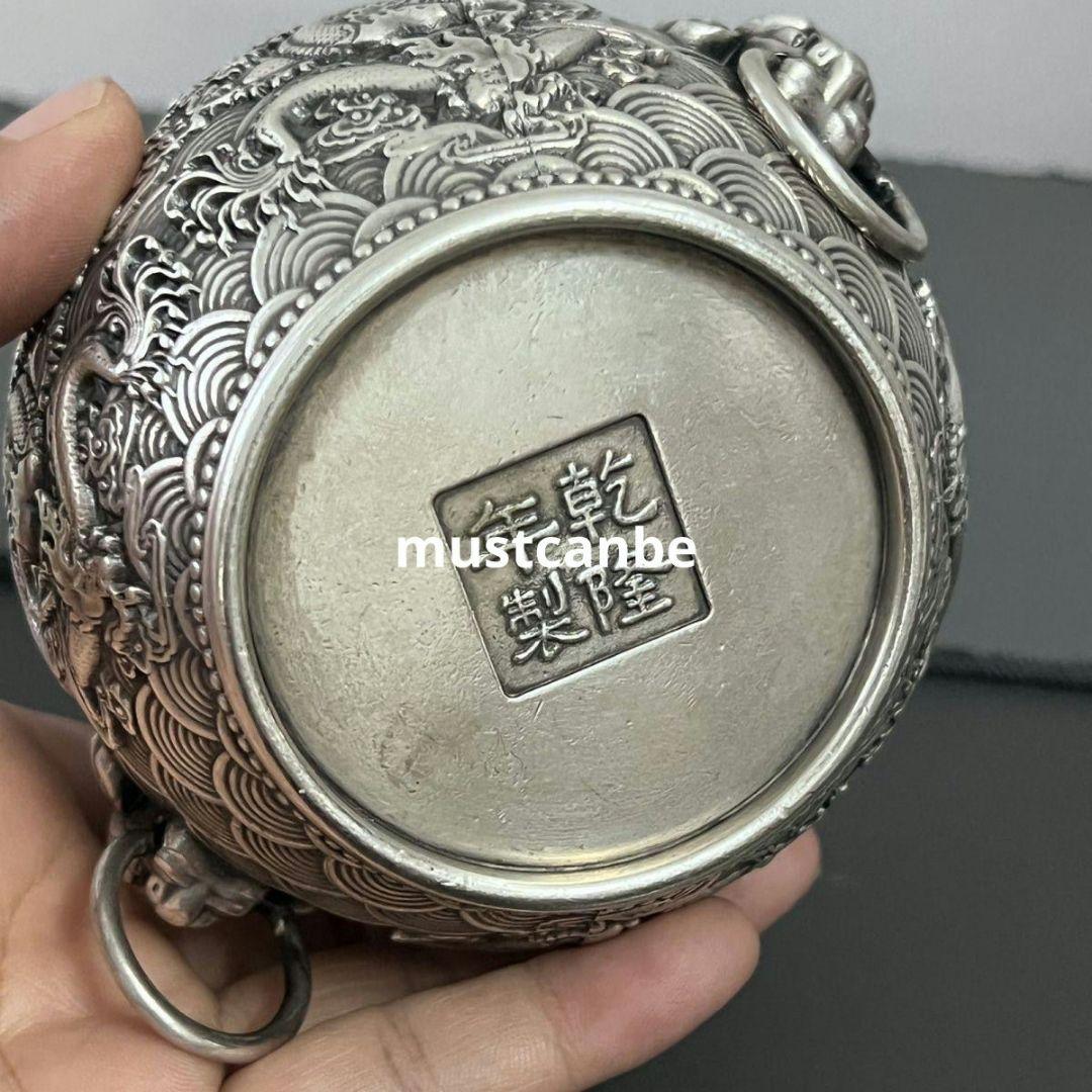 銅器 虎頭双龍戯珠壺 開運風水 招財 置物 工芸品 装飾品 - メルカリ