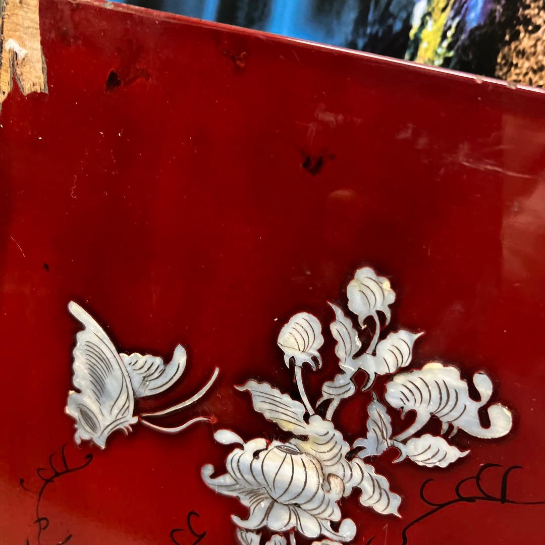 螺鈿　螺鈿細工　漆工　壁飾り 古美術品 漆芸