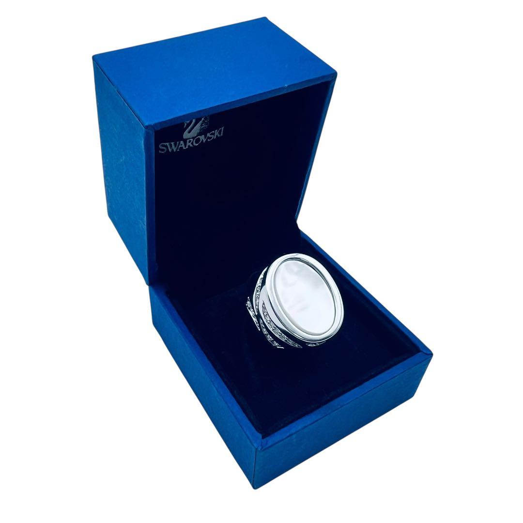 超美品✨スワロフスキー　マザーオブパール　シェル　クリスタル　リング