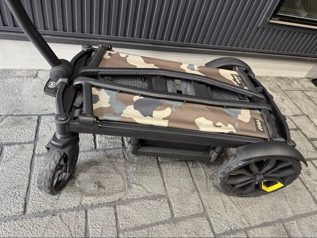 迷彩色 折りたたみキャリーワゴン 2人乗り ベビーカーワゴン