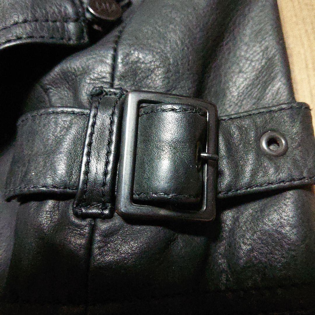 SHELLAC カウレザーライダースジャケット ラビットファー特別仕様【超