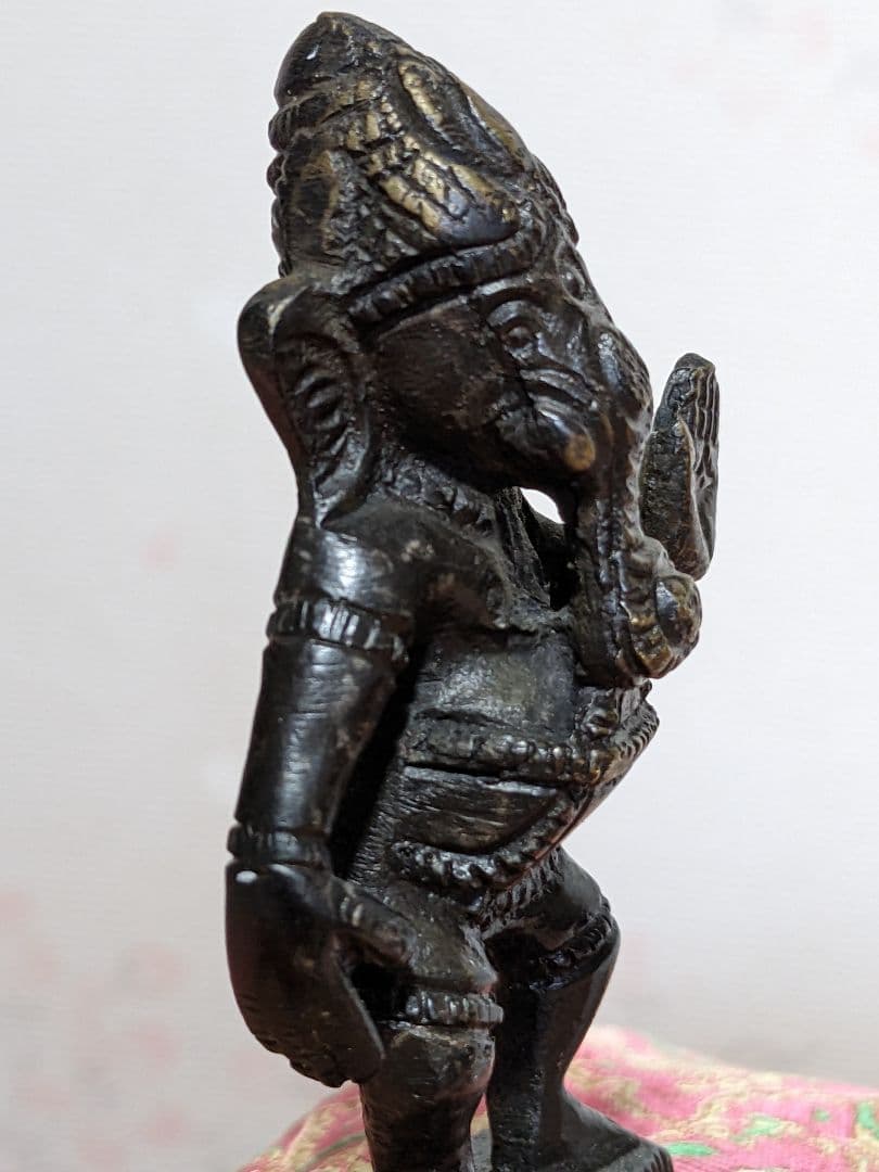 ♢仏教美術 インド 古仏 ガネーシャ 仏像 銅製 コレクション骨董品