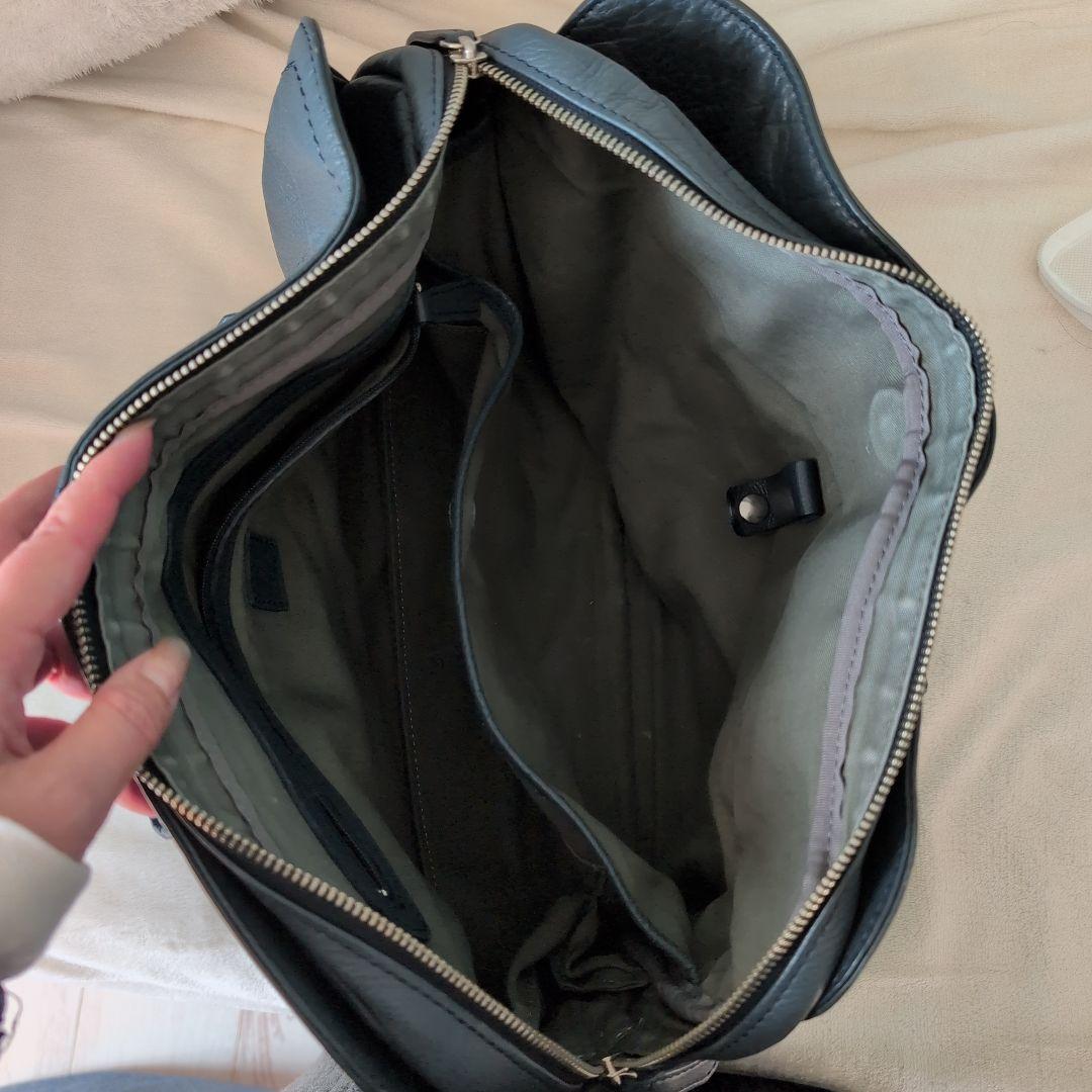 土屋鞄レザー ビジネスバッグ グレー