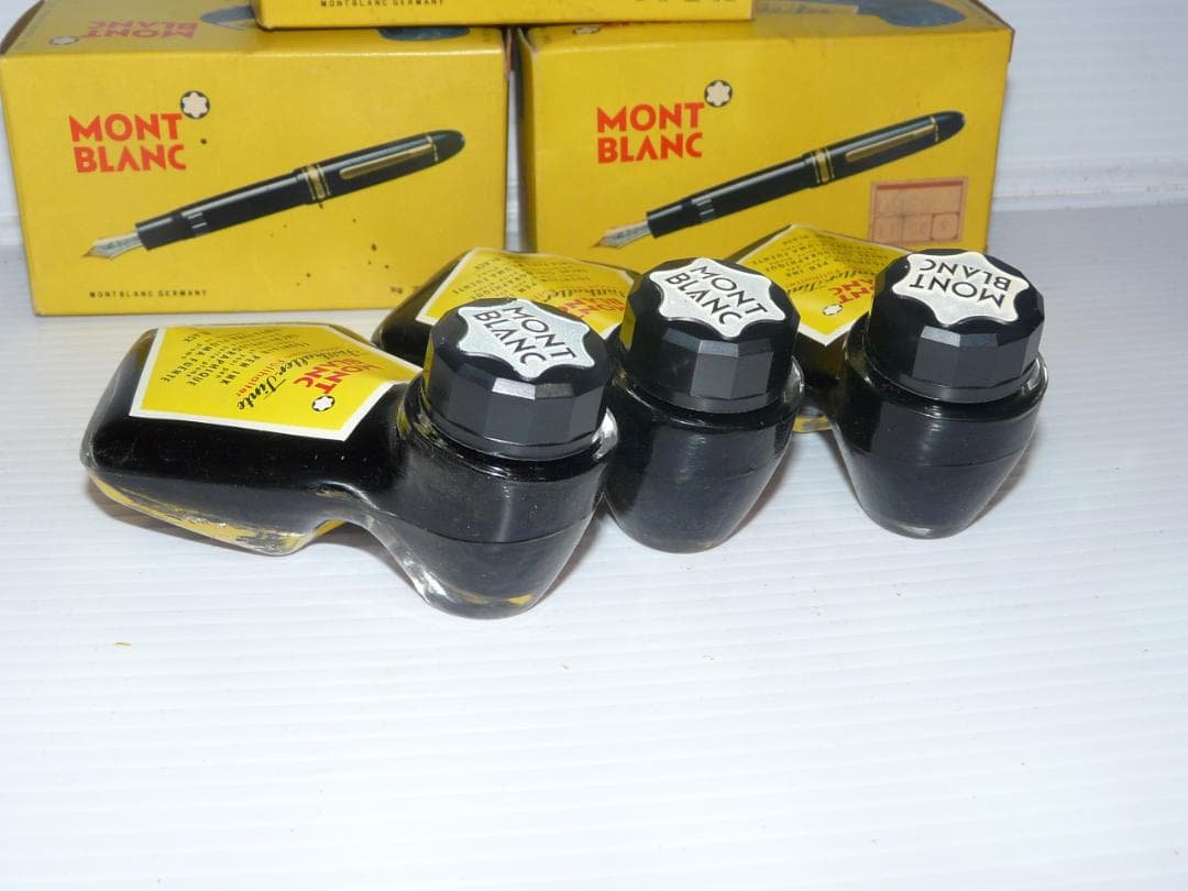 1960年代　モンブラン　ボトルインク　未開封　3個　黒　ブルーブラック 万年筆