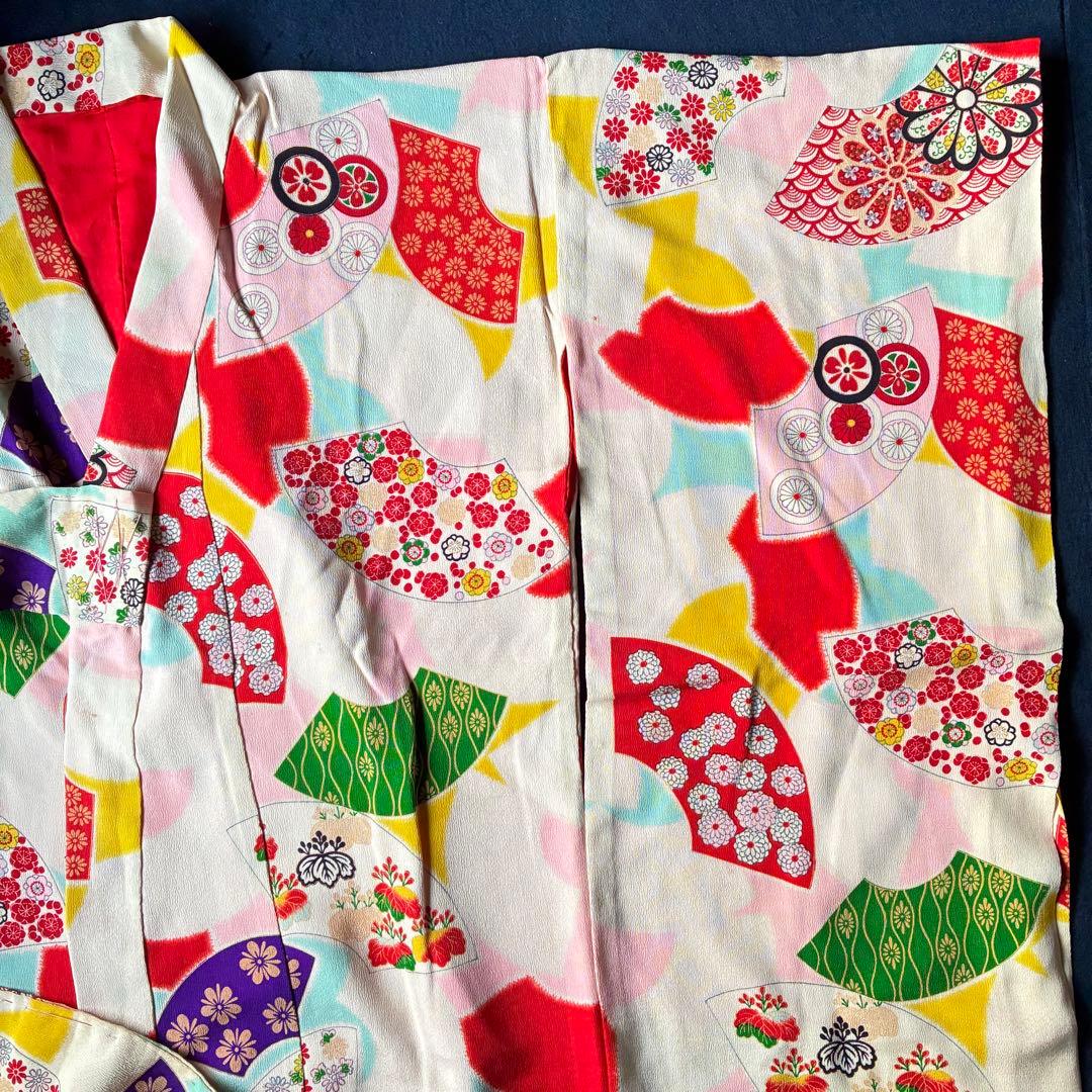 56 アンティーク子ども錦紗綸子着物3枚襦袢3枚おまとめ売り材料正絹
