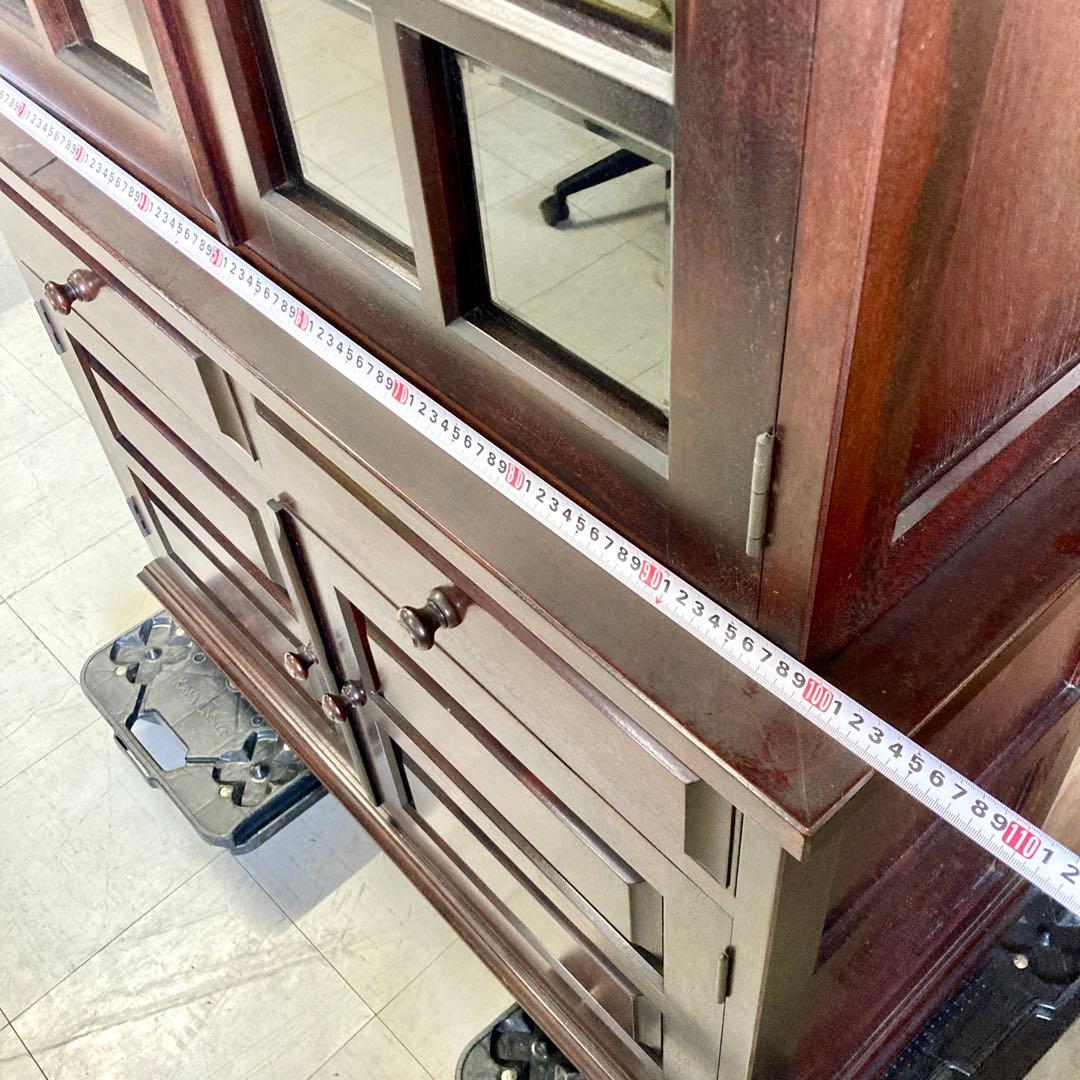 良品】食器棚 ディスプレイ キャビネット収納棚 松本民芸家具 良品