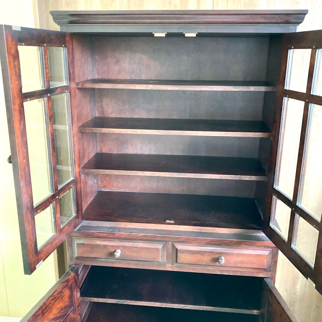 良品】食器棚 ディスプレイ キャビネット収納棚 松本民芸家具 良品