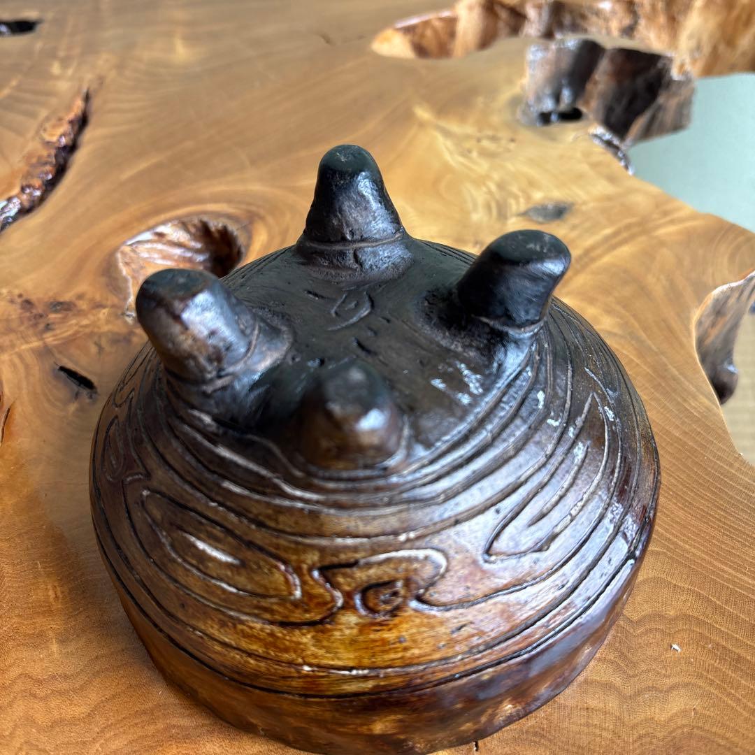 四足陶うるし茶碗 小崎陶仙造 美濃白川 昇龍窯 抹茶碗 茶道具