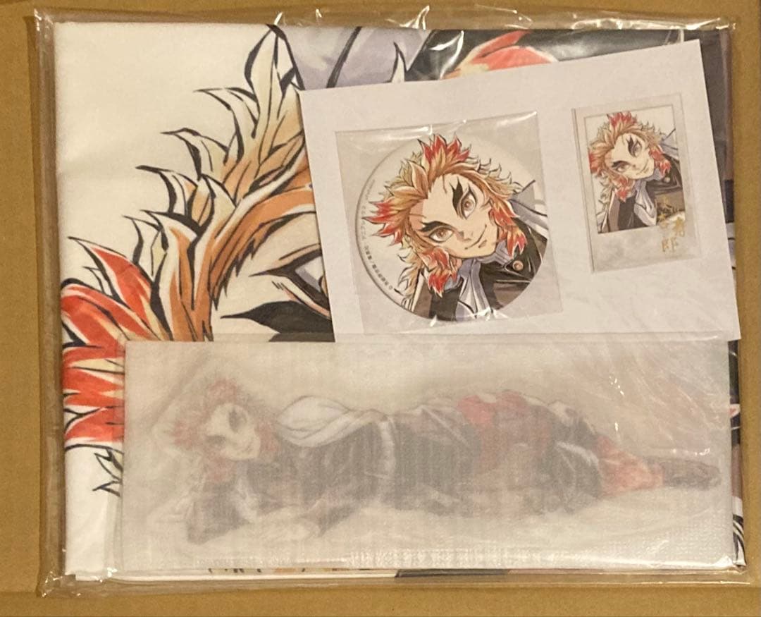 鬼滅の刃 煉獄杏寿郎　C104 寝そべりイラストグッズセット うちわ付き