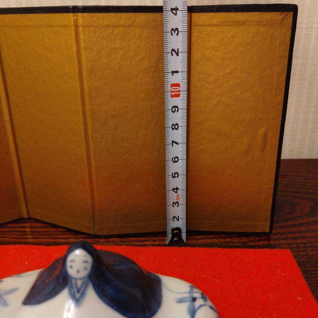 砥部雛　よし窯　雛人形　藍染の雛人形