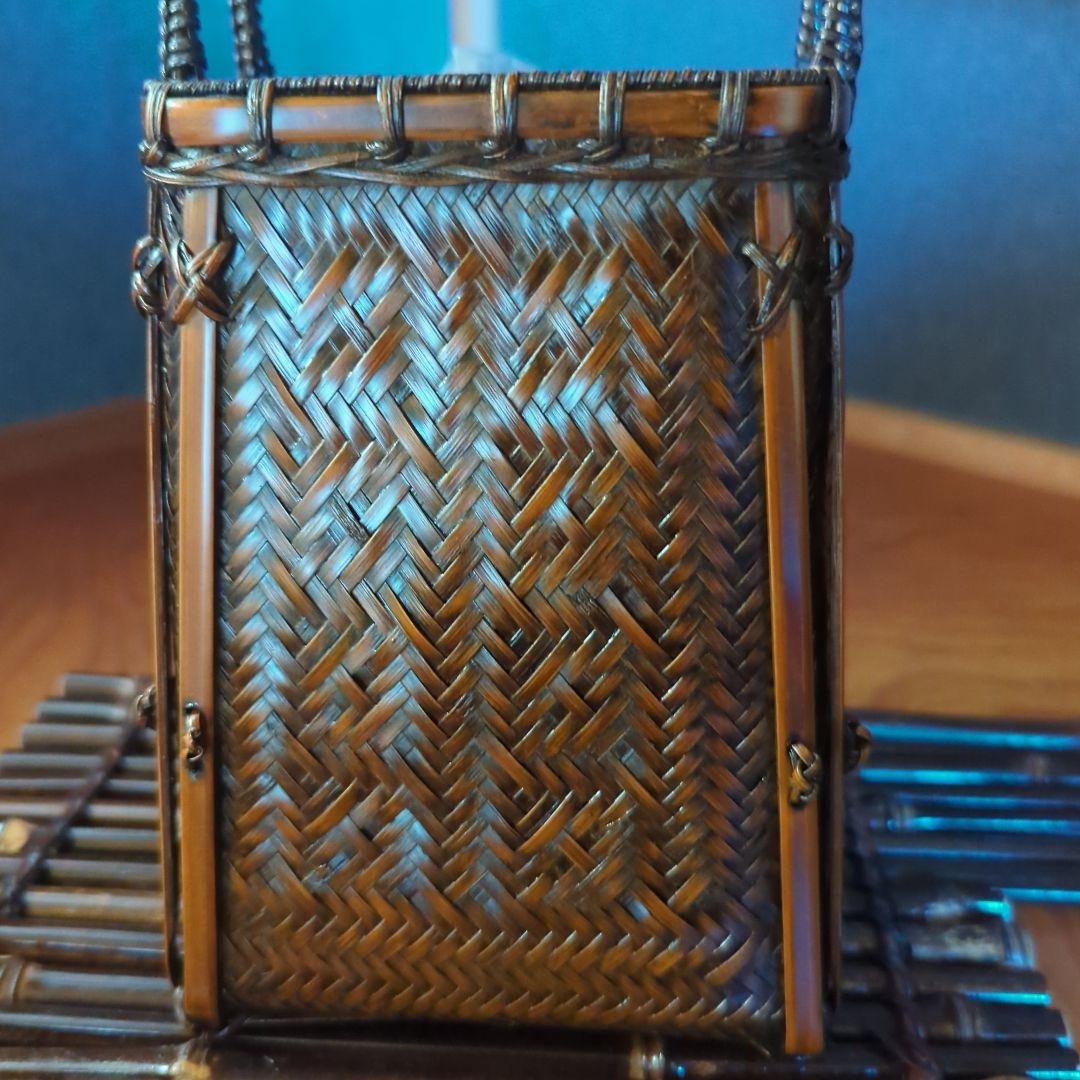 茶道具 華道具 竹細工 網代 竹籠 花籠 花器 花生け（竹製花台竹筏・