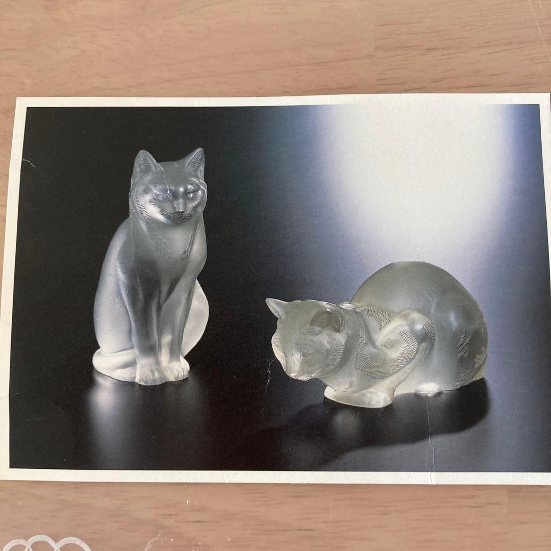 美品 ルネ・ラリック 猫の置物 伏せる猫 - メルカリ