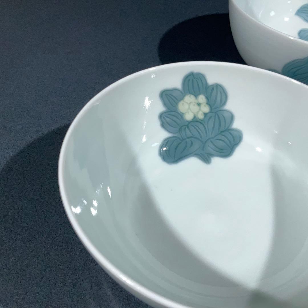 小鉢５客組　島田文雄　彩磁ふきのとう文　東京藝大教授　R0963お15
