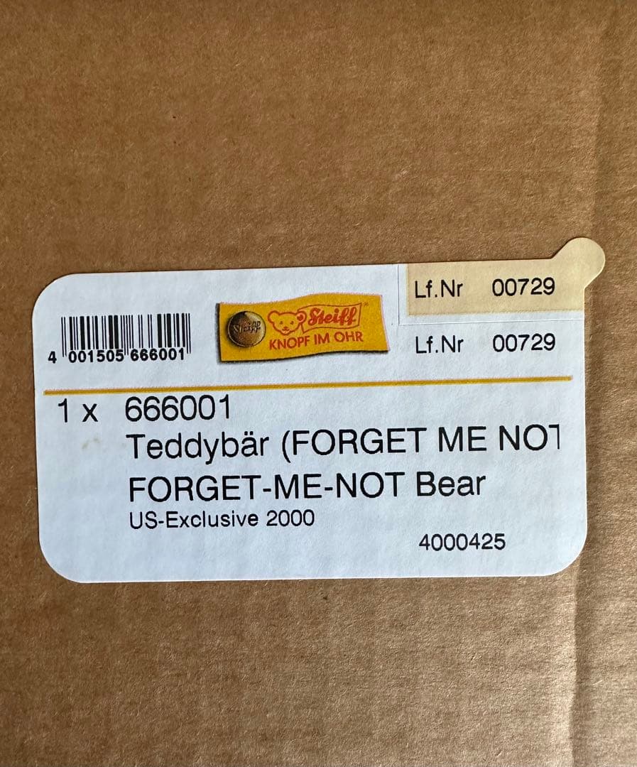 テディベア　forget me not