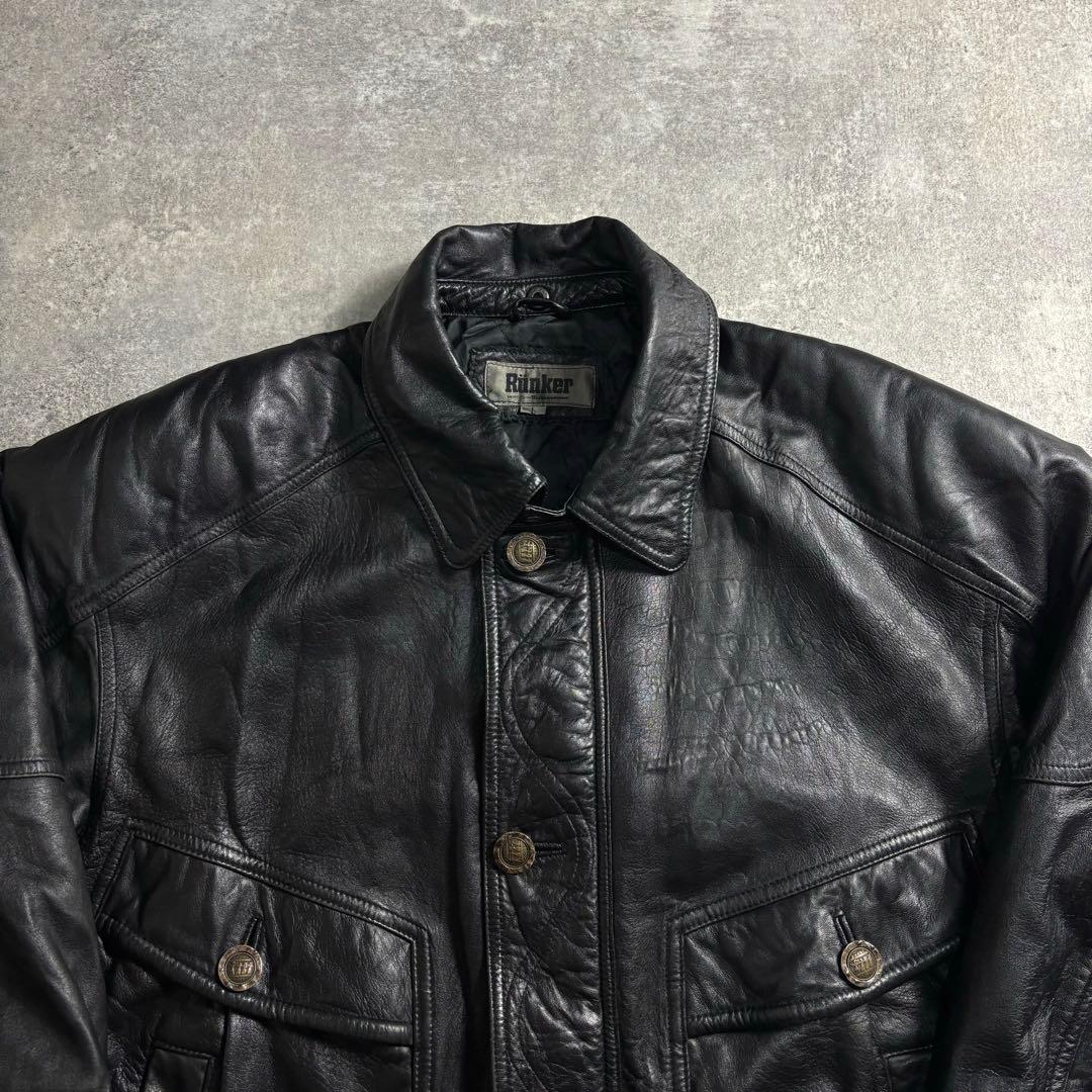 90s vintage 本革 A2 フライトジャケット レザージャケット 黒