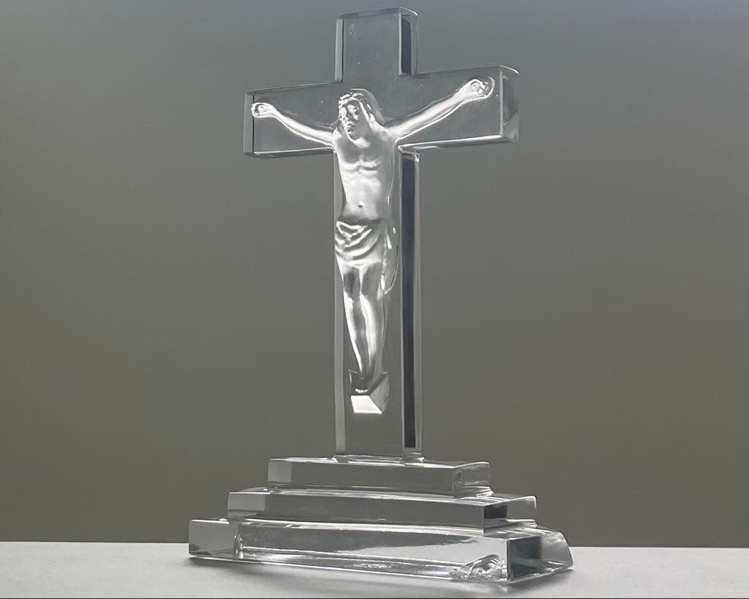 Baccarat バカラ/※極稀少型 イエス・キリスト十字架 立体像