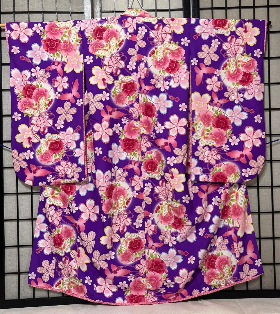 七五三　着物セット　7歳　ブランド乙葉　紫色　美品　フルセット