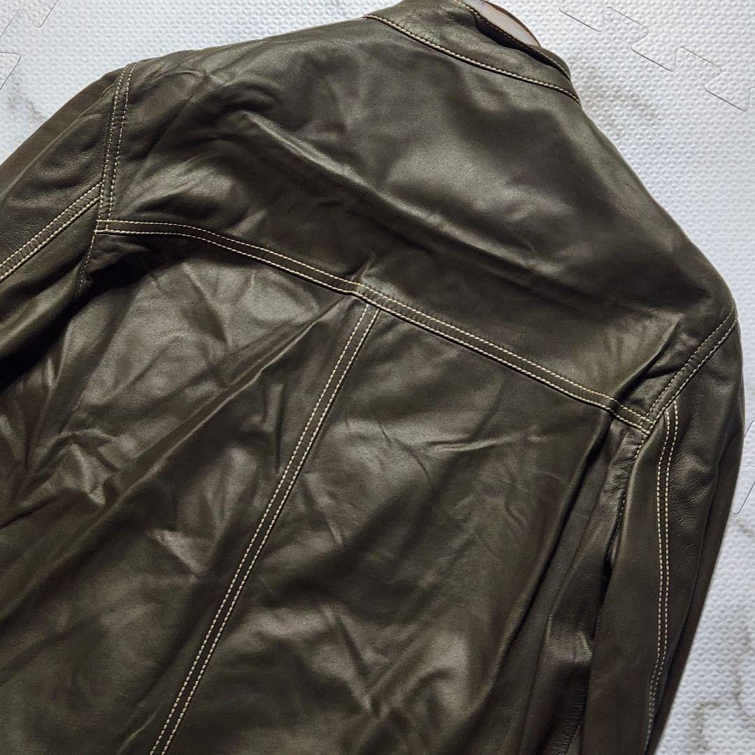 極美品✨dunhill ライダースジャケット 最高級 イタリア製 ラムレザー