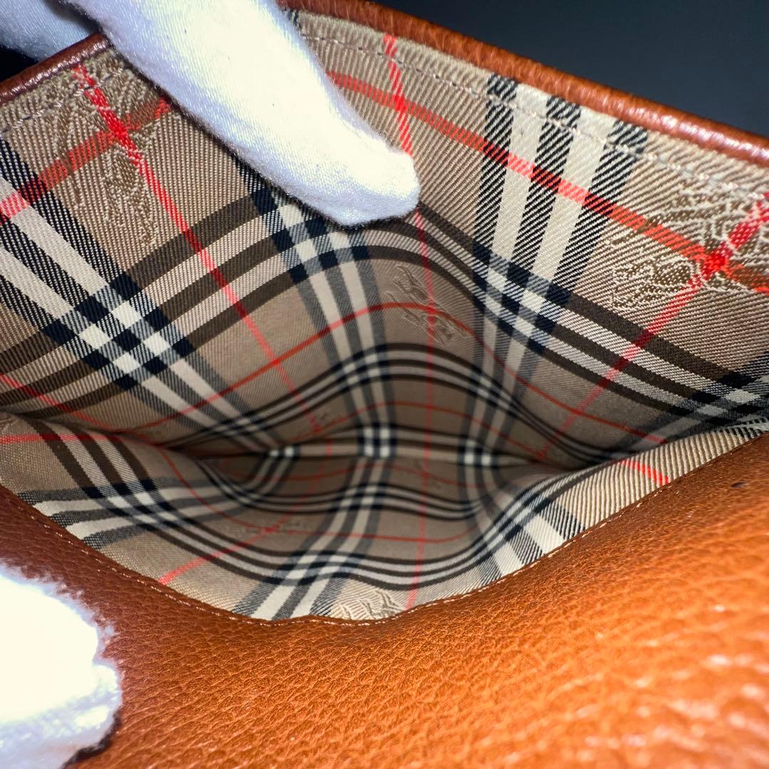 銀次郎様 Burberrys シャドーホース レザー ショルダーバッグ ブラウン