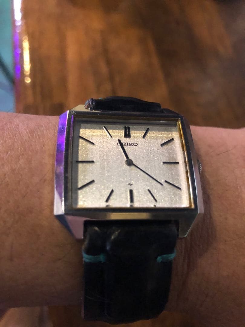 KTA様★美品稼動レア★セイコー　シャリオ　スクエア　手巻き　メンズ　腕時計