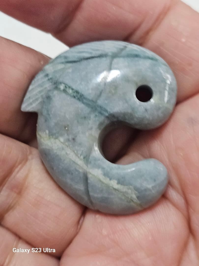 糸魚川翡翠飛龍勾玉４０mm　伝統工芸士作品