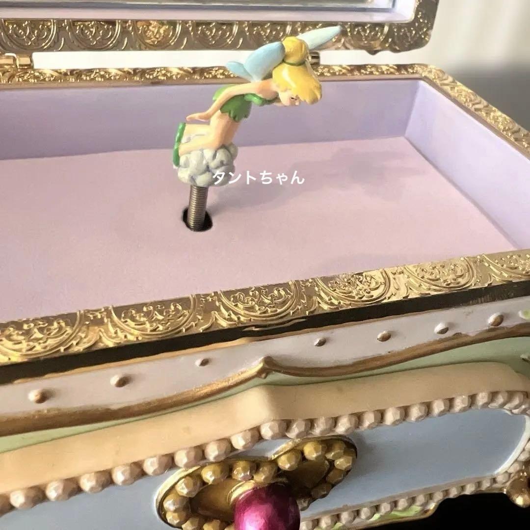Disney ピーターパン ティンカーベル オルゴール　宝石箱　置物　陶器