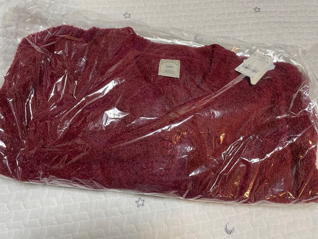 【新品タグ付き】ジェラートピケ　柄編みカーディガン　いちご　ストロベリー