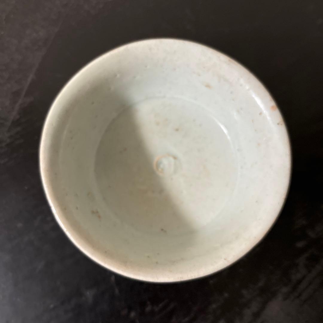 李朝 小服茶碗 大盃 堅手 白磁 酒器 韓国骨董 ぐい呑み