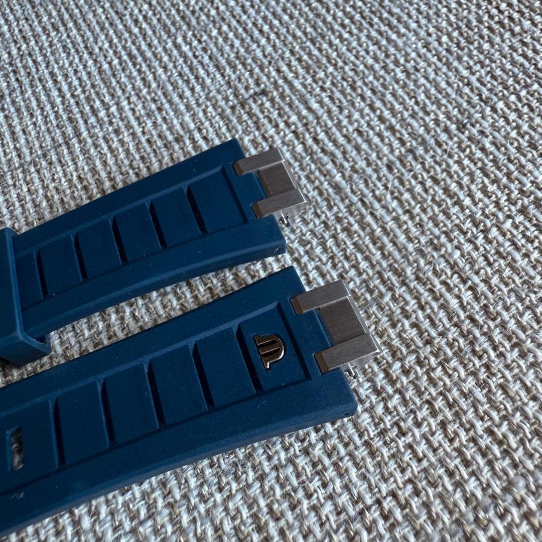 モーリスラクロア アイコン 39mm 純正ラバー ベルト 青 ブルー