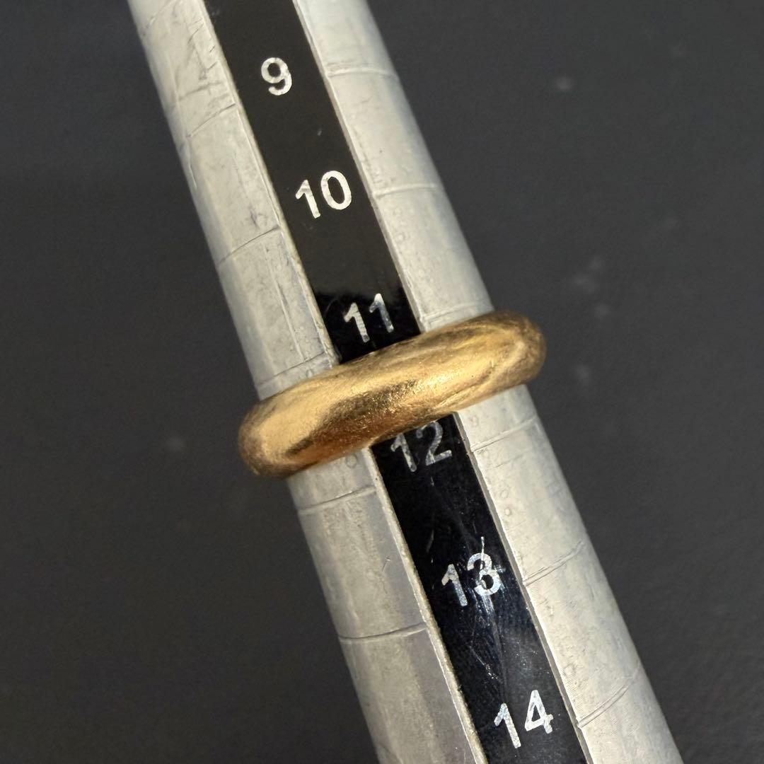 (C010813)K18リング かまぼこ 約11号 18金YG 指輪 造幣局