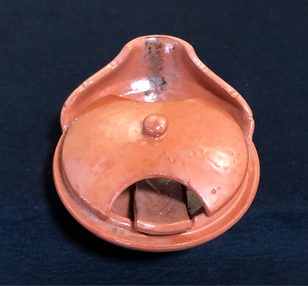 《R》茶道具 楽焼 赤楽 するめ瓦 油盞 和楽 短檠 夜咄 251225か3