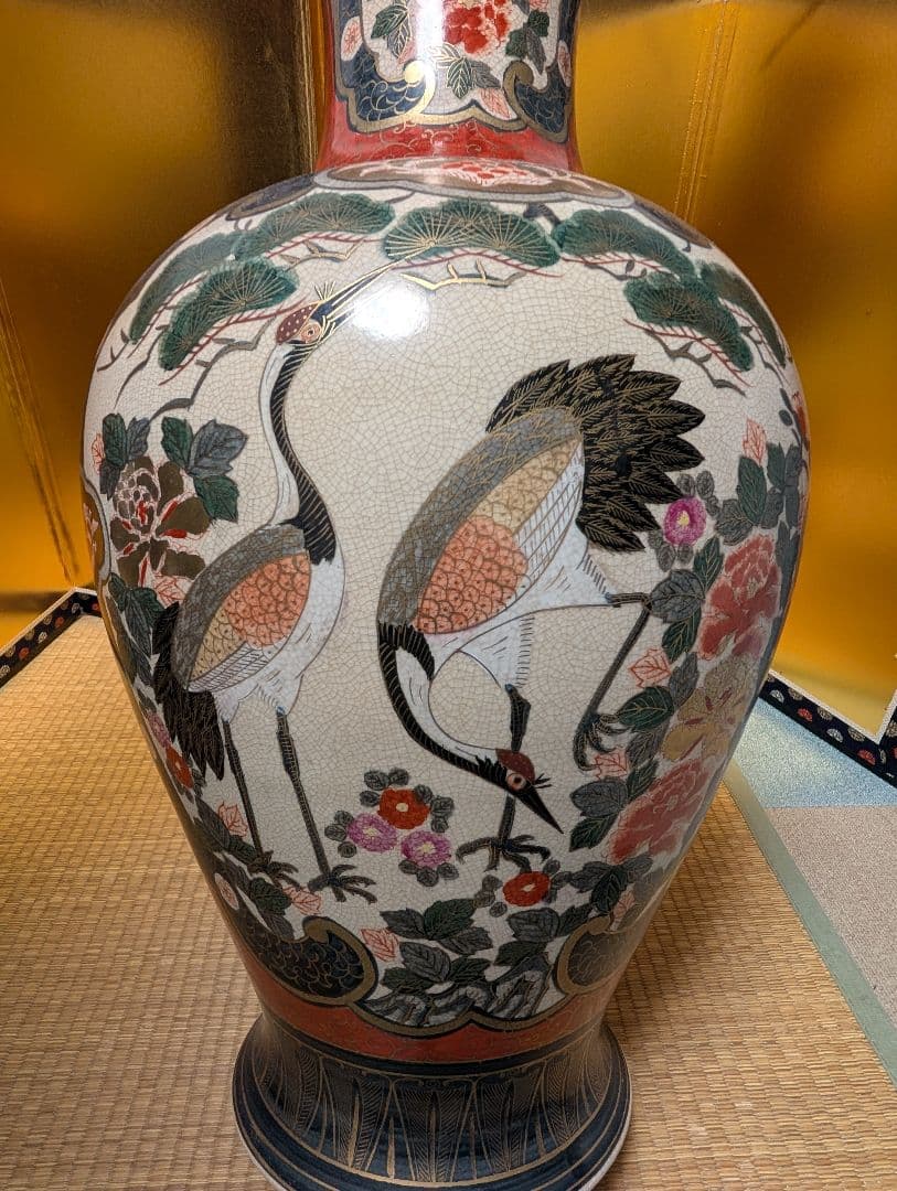 古美術 大型 壺 花瓶 古伊万里 飾り壺 玄関 置物 - メルカリ