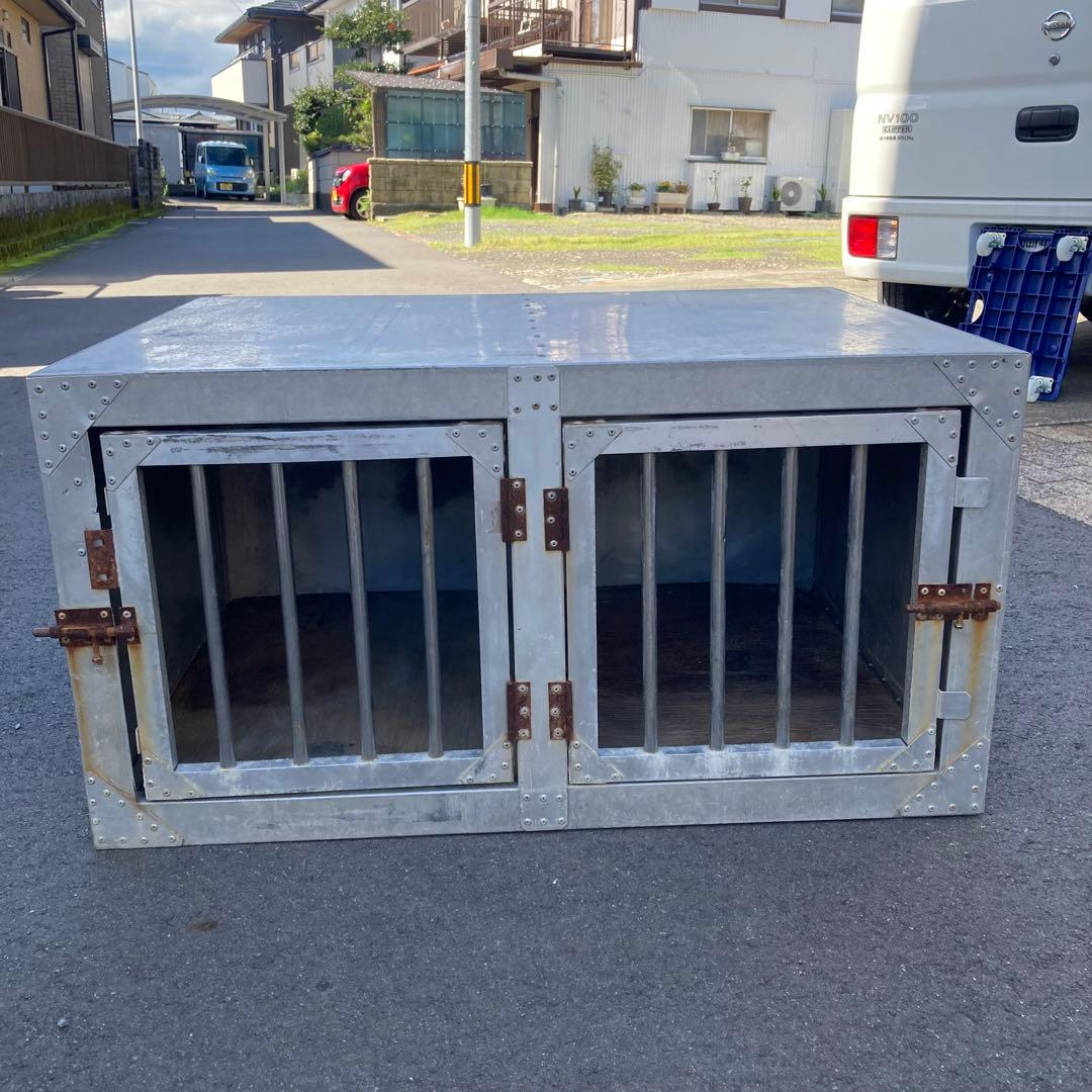 送料込】アルミ輸送犬舎 ドッグケージ 2頭用 - メルカリ
