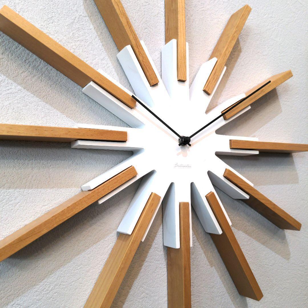 【新品】 インターフォルム 掛け時計 シリオ CL-3346 ホワイト 44㎝