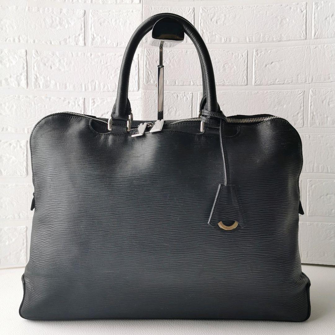 aniary アニアリ ウェーブレザー ビジネスバッグ ブリーフケース 黒