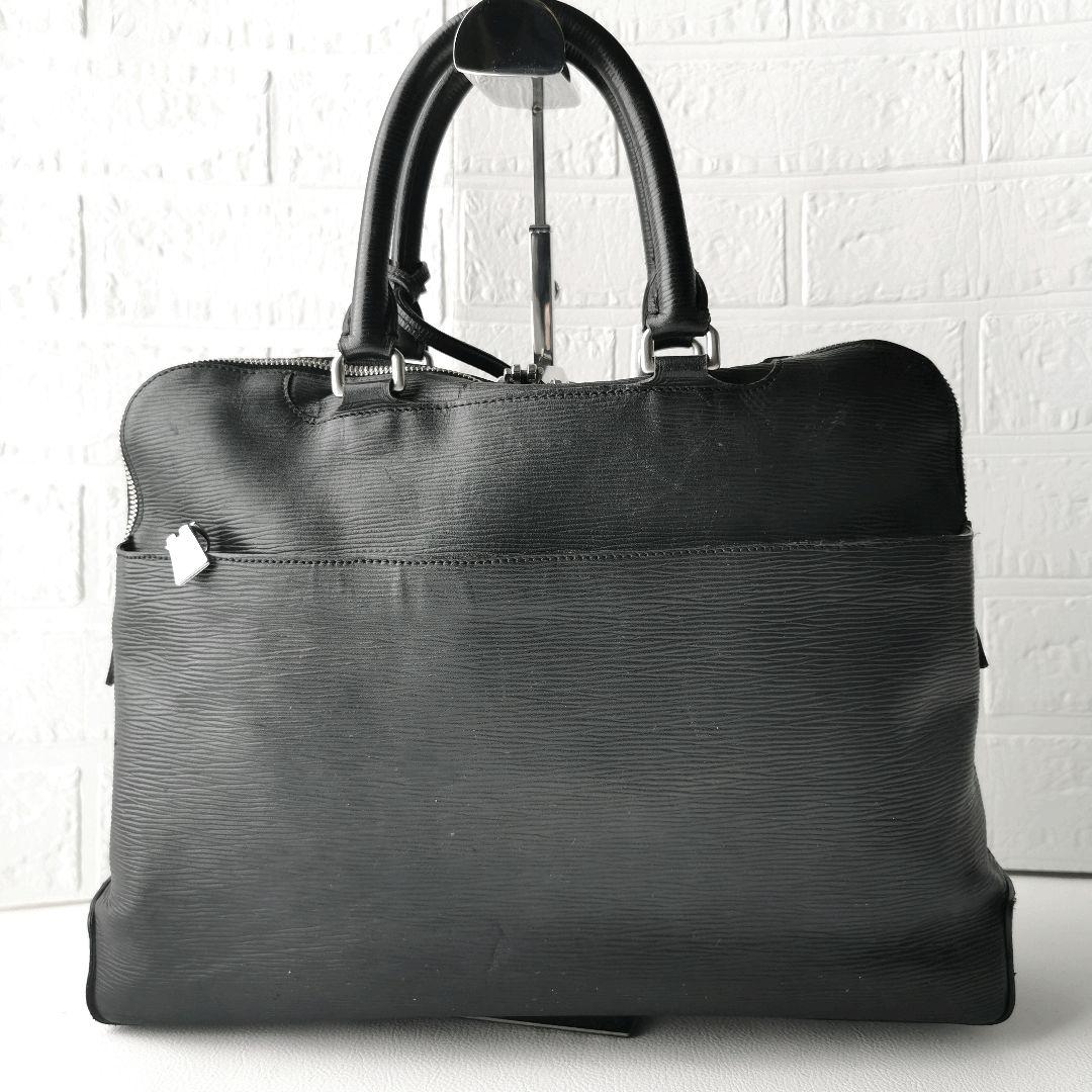 aniary アニアリ ウェーブレザー ビジネスバッグ ブリーフケース 黒