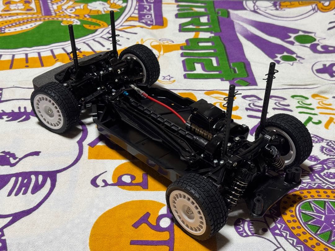 タミヤTT-02組立済シャーシ ハイポジション仕様スポーツチューンモーター他付！