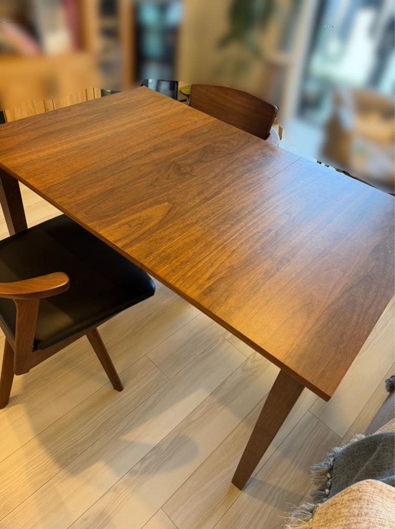 ダイニングテーブル テーブルのみ 伸縮 北欧 モダン ブラウン